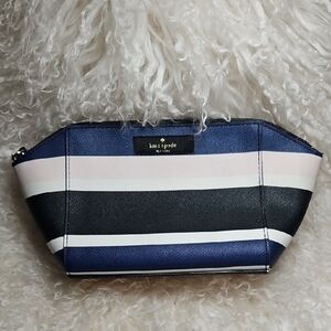 Kate Spade Stripe  Cosmetic Bag